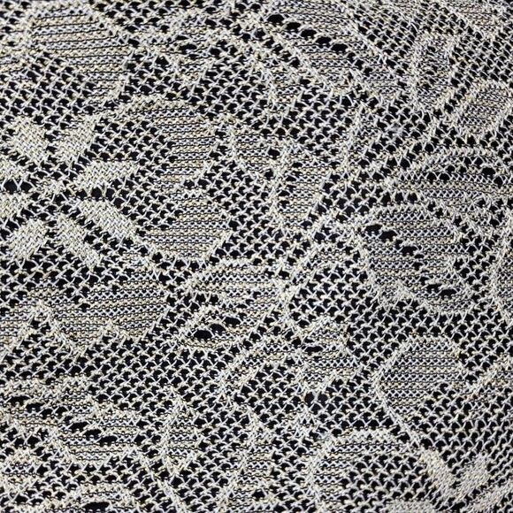 Vintage 80's Formal Eggplant Metallic Crochet Lace Overlay Sleeveless Gown Sz M - Picture 4 of 15